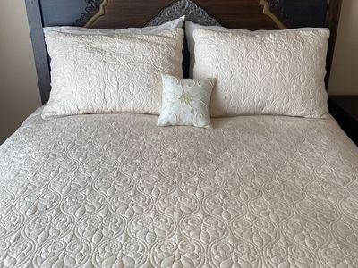 Queen Bed and Nightstand With All Included
