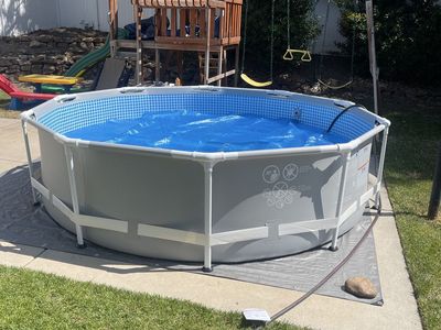 Intex 10' x 30" Above Ground Pool Set w/ Upgraded C1000 Pump & Solar Cover