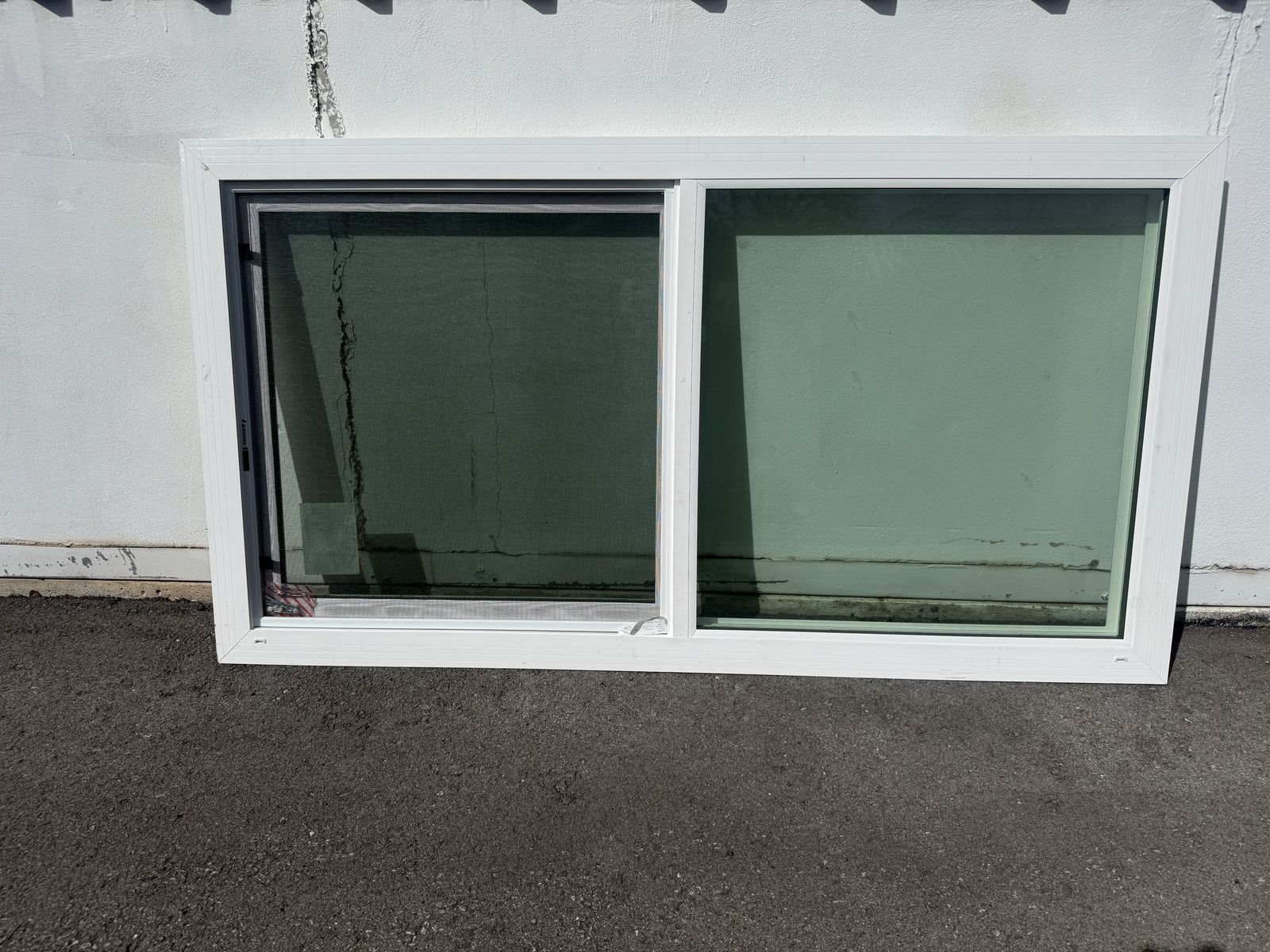 6ft X 3ft White Vinyl Slider With Flush FIN