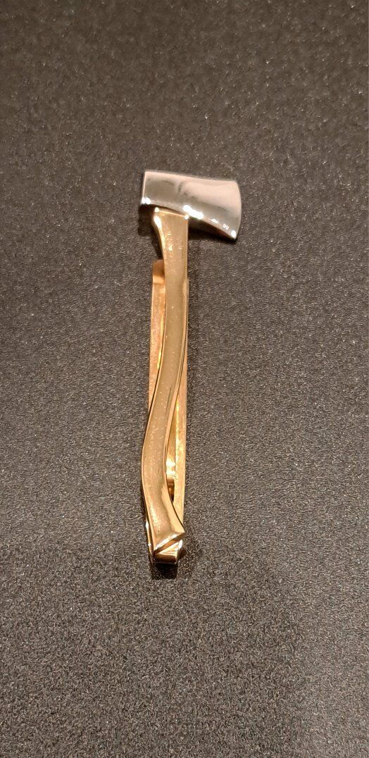 Vintage Swank Gold and Silver tone AXE Tie Bar
