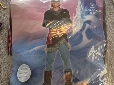 Disney Frozen Kristoff Deluxe Adult Costume, Size L-XL (42-46) - Unopened