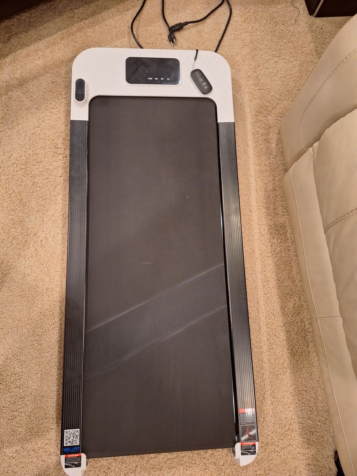 Under Desk Treadmill 12% Incline Small Compact with remote like new