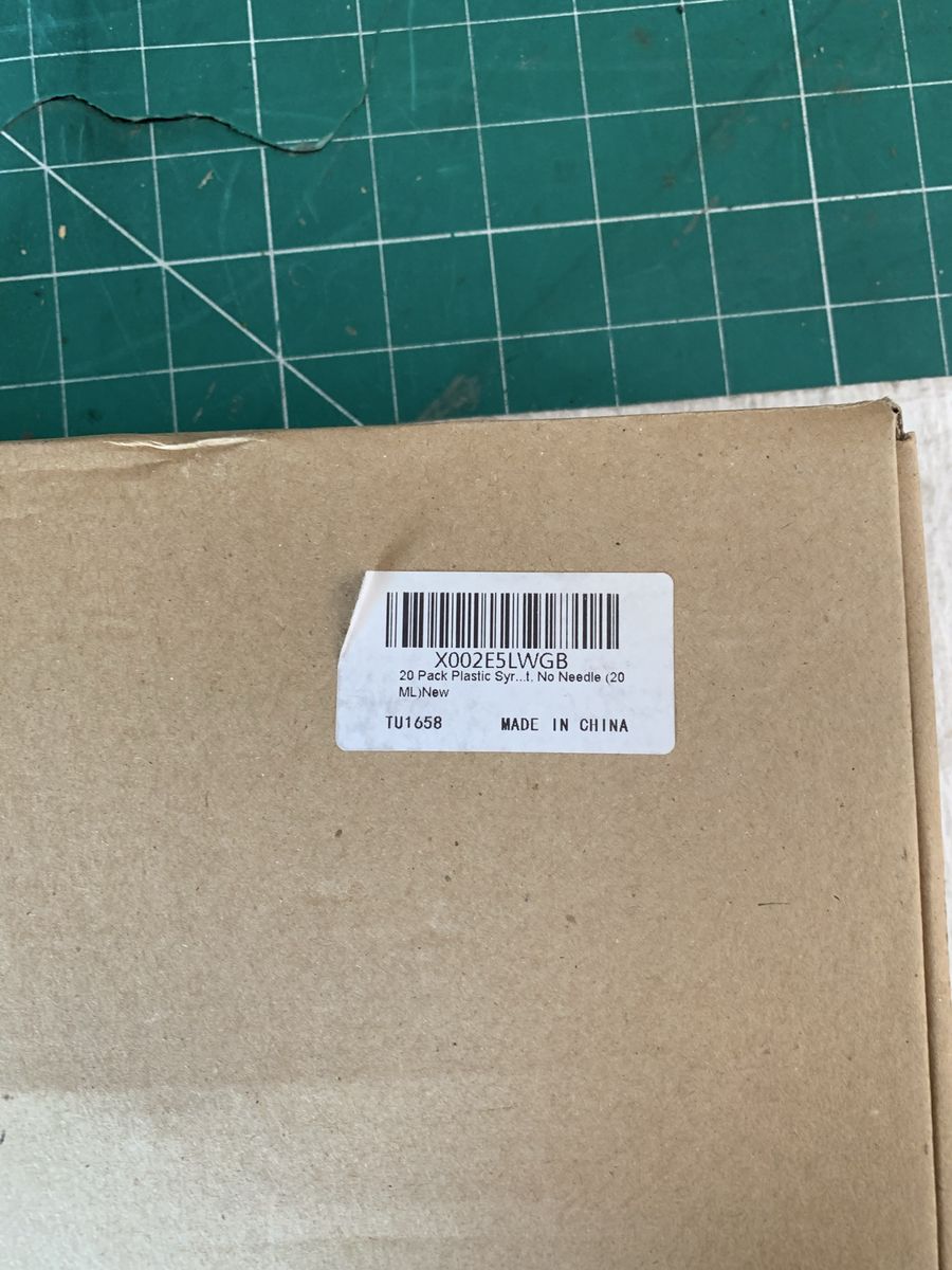 20 Pack 20 ML Plastic Disposable Syringes Without Needle