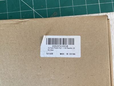 20 Pack 20 ML Plastic Disposable Syringes Without Needle