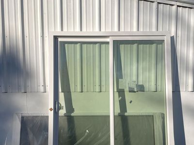 Whte Vinyl 6ft Sliding Glass Door