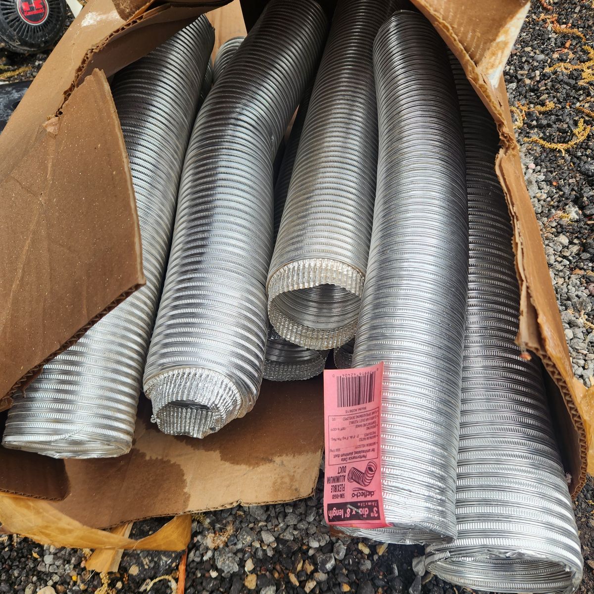 Flexible Aluminum Ducting – 3” & 4” (Multiple Pieces)