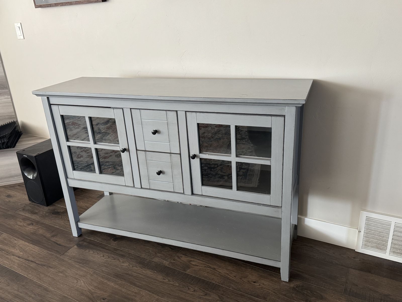 Grey Buffet Sideboard Cabinet Farmhouse