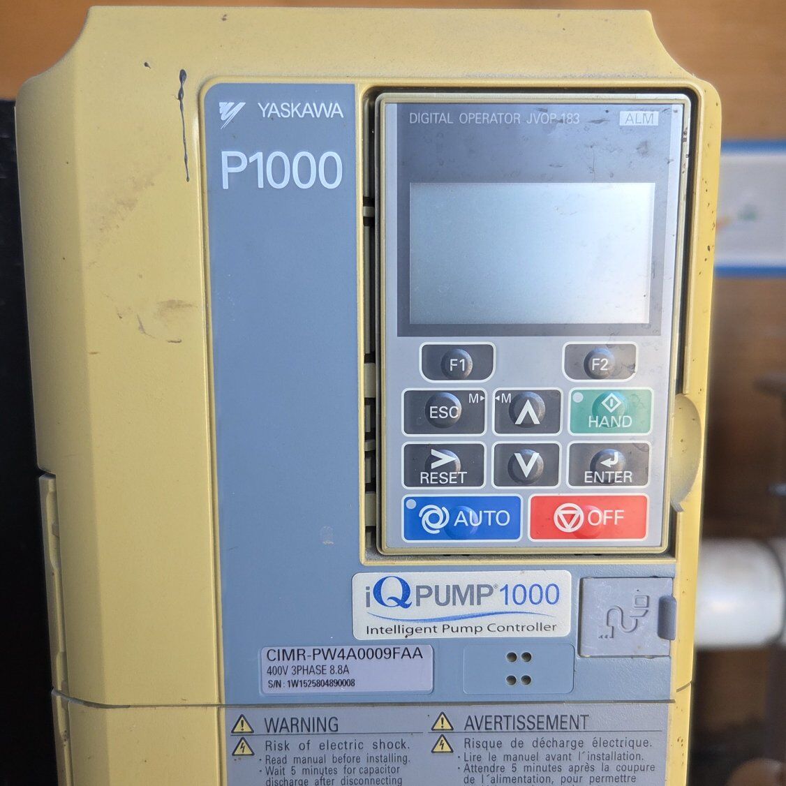 3 Yaskawa P1000 VFD's with 5hp pump's