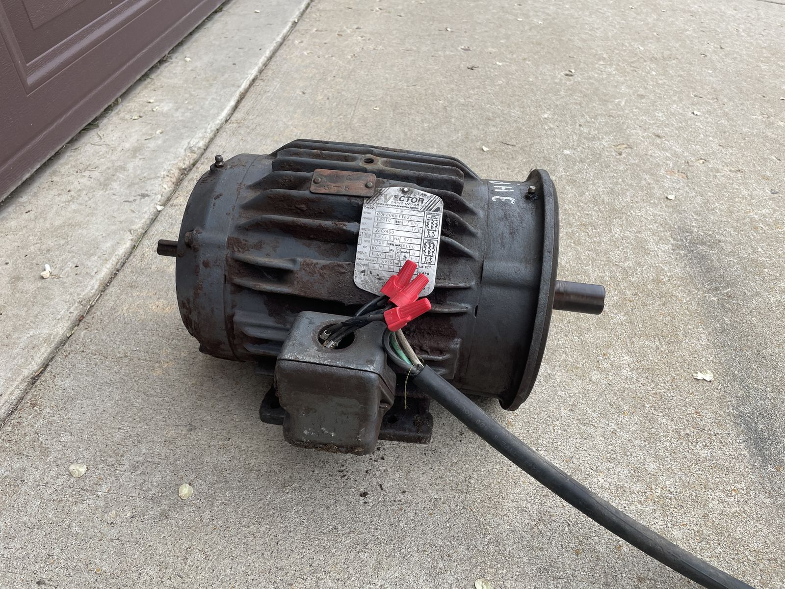 3hp Baldor 3 phase electric motor