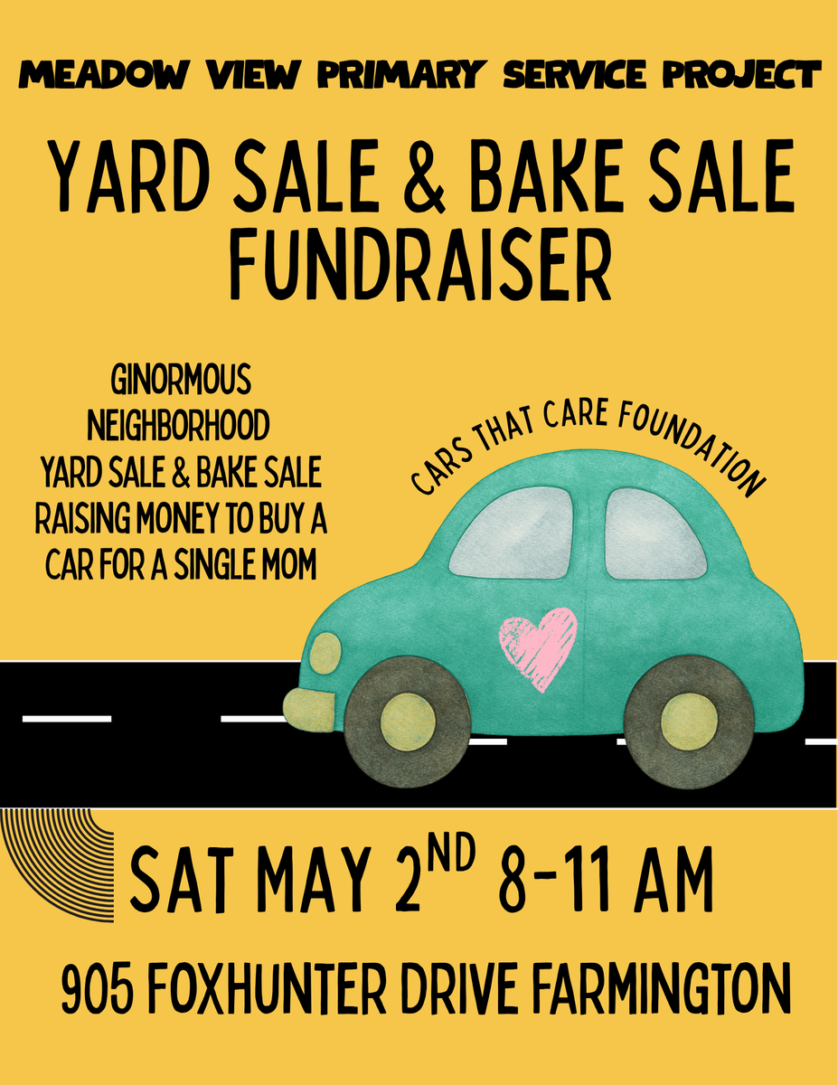 Huge Yard Sale & Bake Sale Fundraiser