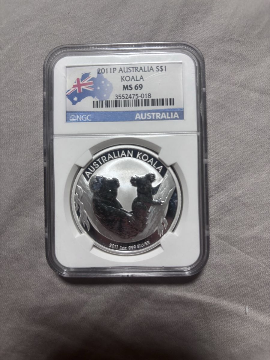 2011 Australia 1oz Silver Koala NGC MS69 – Brilliant Uncirculated