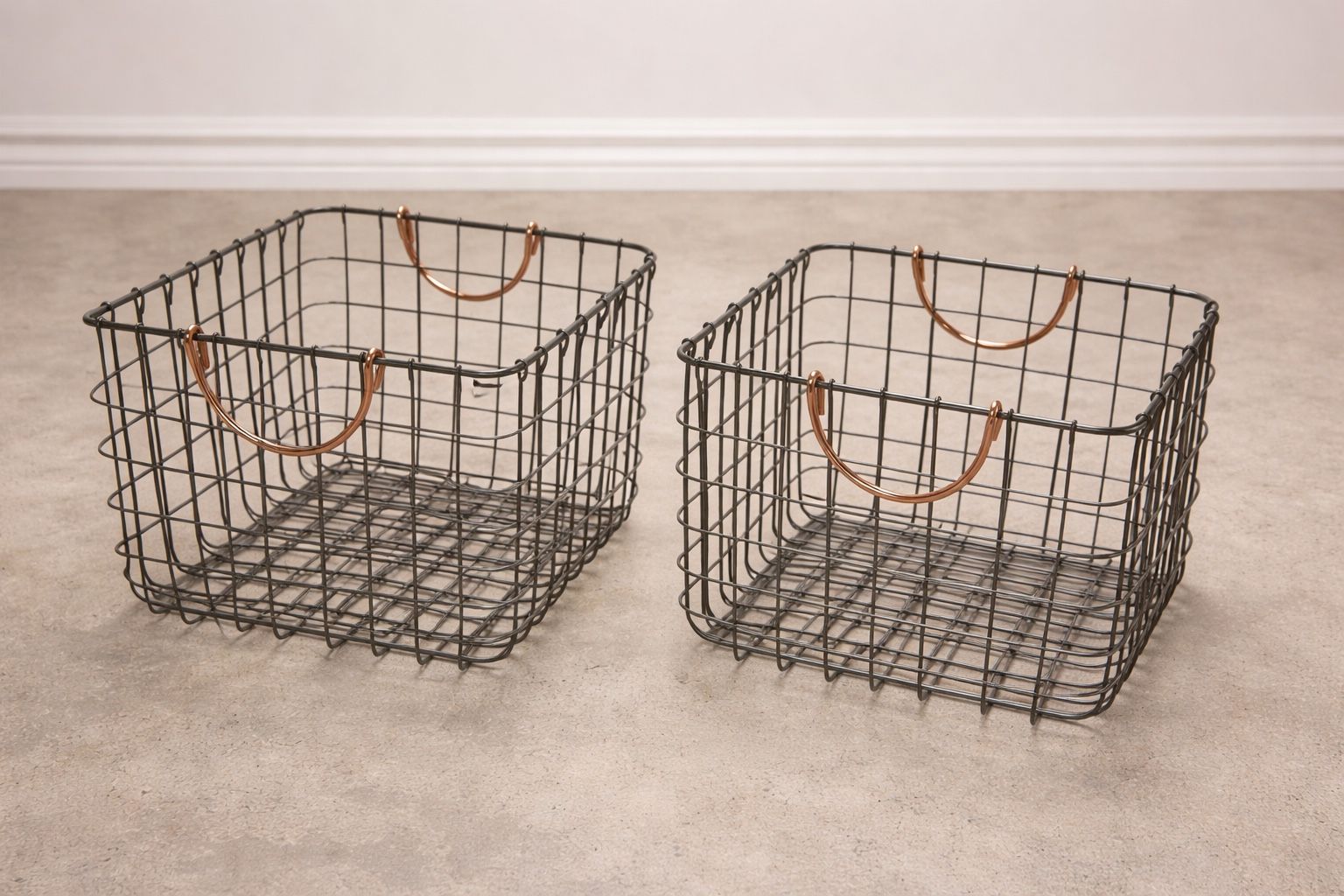 Metal/rose Gold Basket Bins