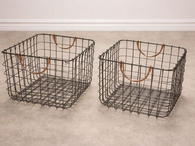 Metal/rose Gold Basket Bins