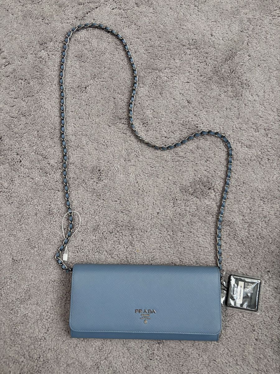 Prada Saffiano Leather Wallet on Chain