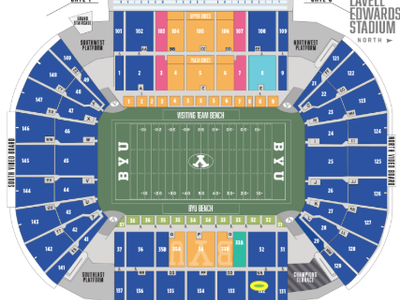 4 - BYU vs Utah Tech Tickets Sept 5th Section 132 Row 13 - $95 each