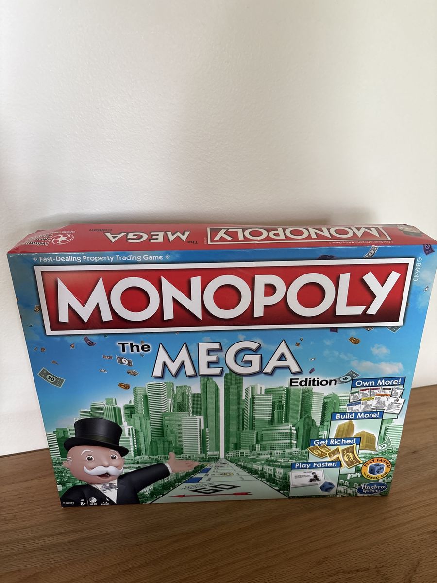 Monopoly The Mega Edition Board Game Hasbro Fast-Dealing Property Trading Game New Sealed