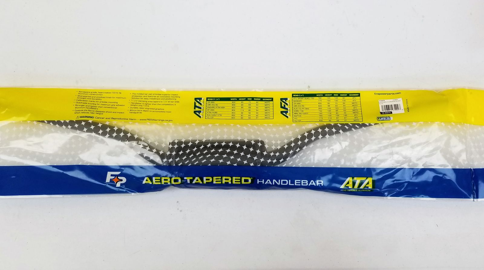 Fire Power Handlebar - ATA Enduro/KTM High, Black (18-60070-L-R3-S1)