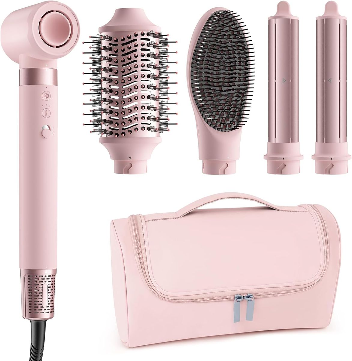 NEW 5 in 1 Hot Air Styler Wrap - High-Speed Hair Dryer, Volumizing Brush with Auto Curlers, Fast Drying & Frizz-Free Styling
