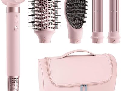 NEW 5 in 1 Hot Air Styler Wrap - High-Speed Hair Dryer, Volumizing Brush with Auto Curlers, Fast Drying & Frizz-Free Styling
