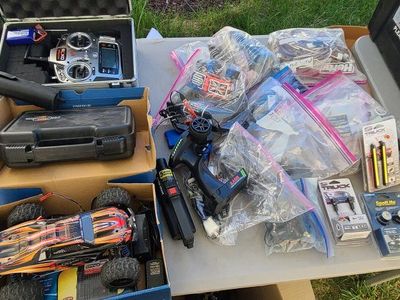RC Traxxas lot at yard sale