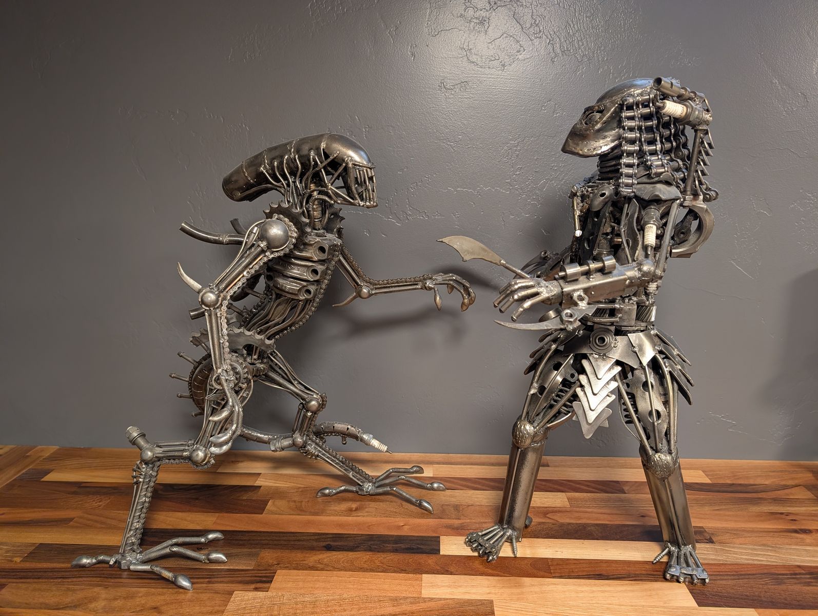Alien and/or Predator Welded Statues