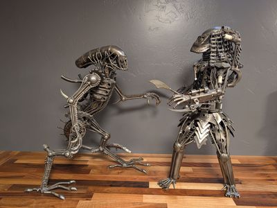 Alien and/or Predator Welded Statues