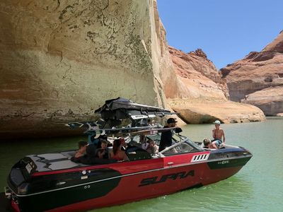 Supra Wakeboard Boat with Touchscreen Display and Trailer