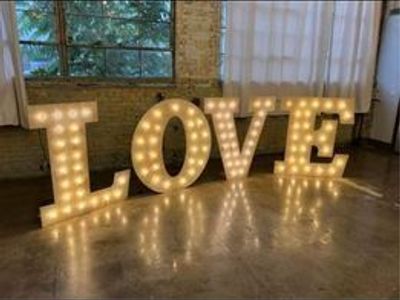 4 Ft TALL WOOD LOVE LETTERS WITH LIGHTS