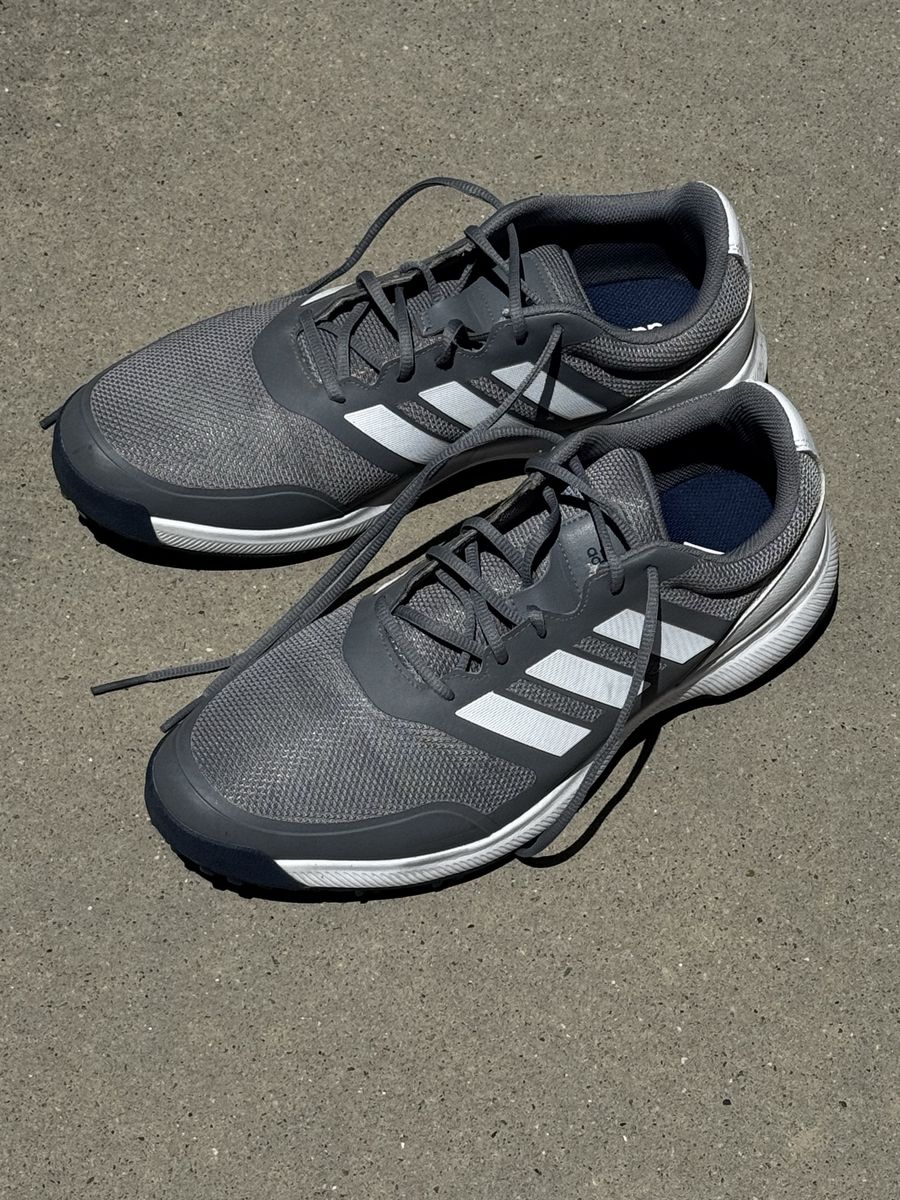 Adidas Gray Golf Shoes with White Stripes - Men's Size 13