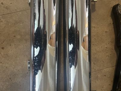 2016-2024 Indian scout Exhaust Pipes, Headlight, and Mounting Bracket - Chrome & Black Parts Set