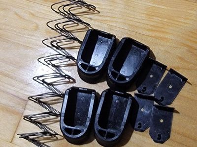 OEM Walther +2 Magazine extenders x4 w Springs and lock plates. upgrade M1, M2 and Compact Ppq and compact PDP mags.