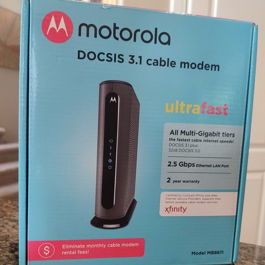 Motorola MB8611 DOCSIS 3.1 Cable Modem 2.5Ghz Xfin