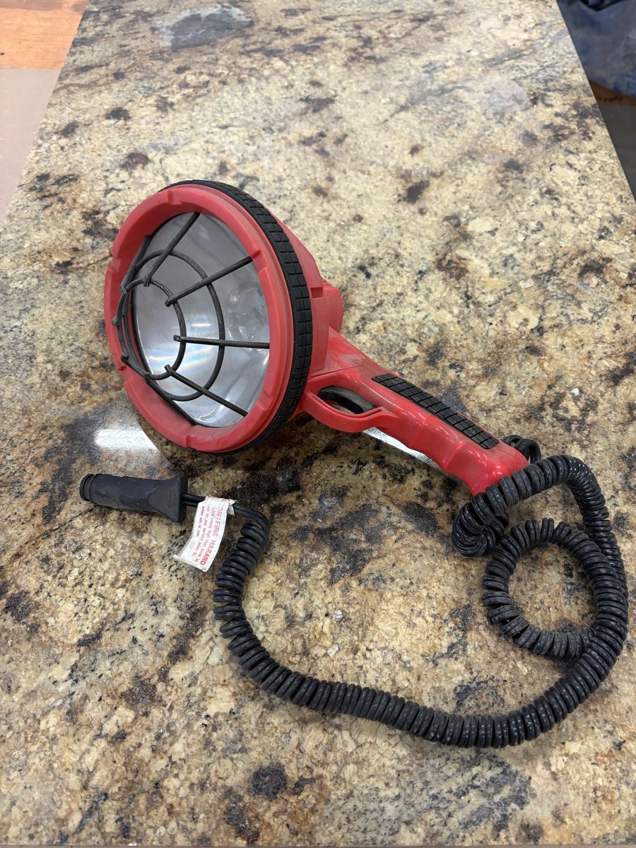 Emergency Plug in vehicle spotlight/flashlight