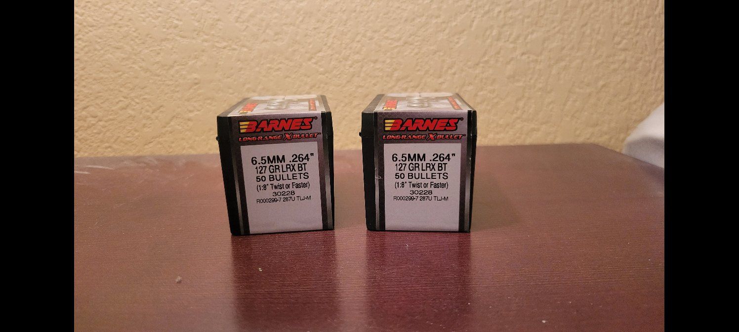 Barnes 6.5MM .264" 127 GR LRX BT Bullets
