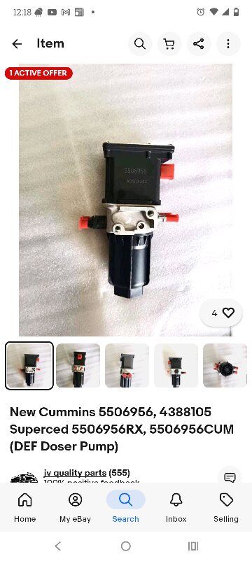 Cummins def doser pump 5506956