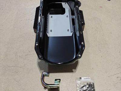 New Chevy SB 2 Piece RMS 1955-79 D/Side 7Qt Oil Pan with accessories