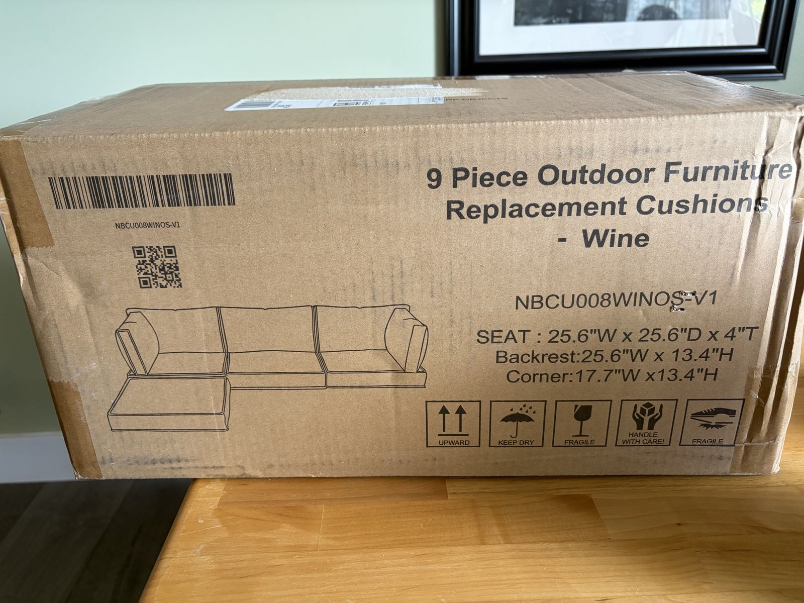 Replacement patio couch cushions and covers (9 cushions)