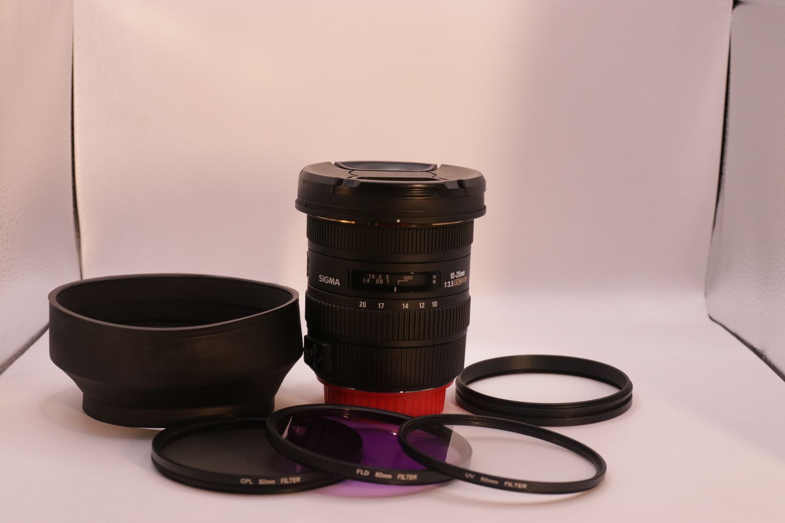 Sigma 10-20mm f/3.5 EX DC HSM Lens (Canon EF) + 3 Filters & Hood