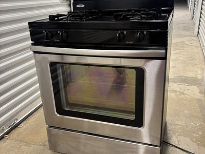 Amana Freestanding Gas Range Stainless Steel 4-Burner Oven
