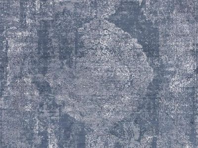 New. 9x12 Distressed Medallion Blue & Beige Rug.