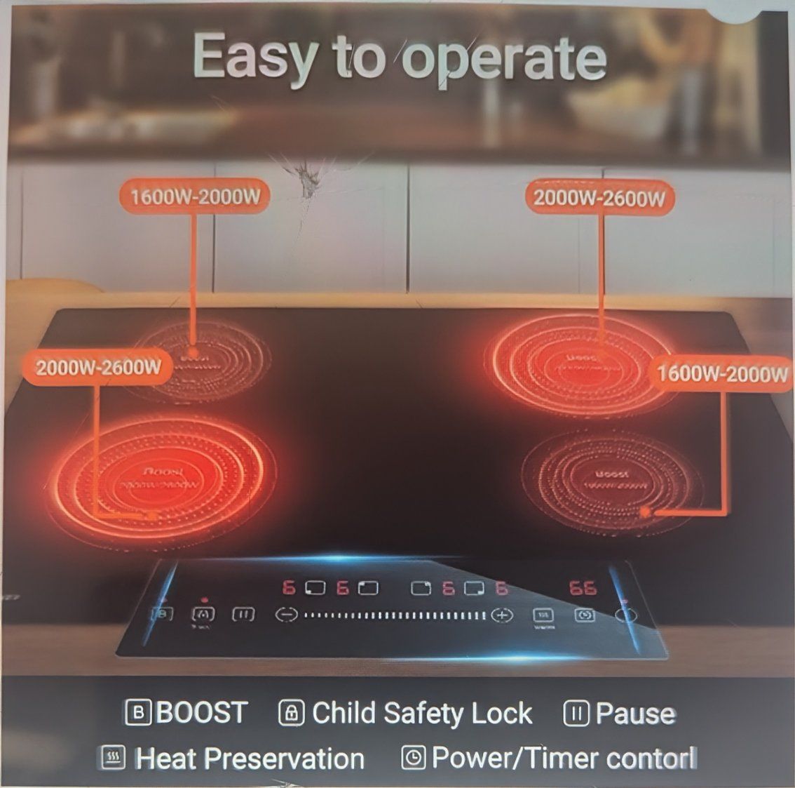 AMZCHEF Electric Cooktop