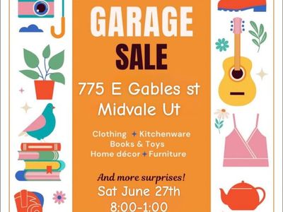 Garage Sale - Clothing, Kitchenware, Books, Toys, Home Decor & Furniture | Midvale, UT