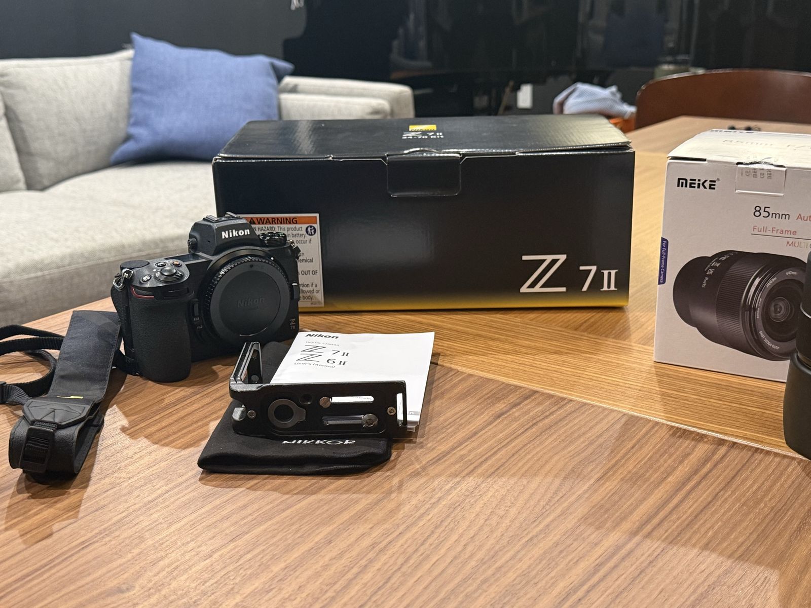 Nikon Z7 II Mirrorless Digital Camera Body with Manual, Strap, 85mm 1.8 lense and L-Bracket