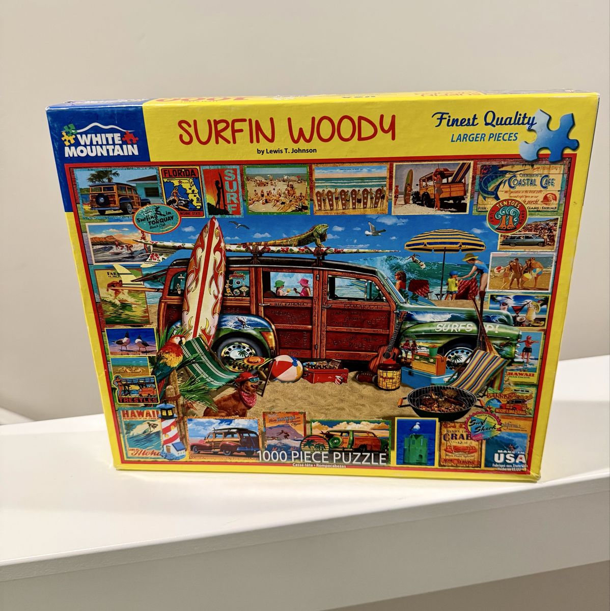 White Mountain Surin’ Woody Puzzle – Complete, Excellent Condition