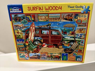 White Mountain Surin’ Woody Puzzle – Complete, Excellent Condition