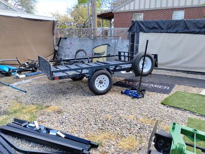 2 atv echo trailer w/ ramps title in hand or 1 side by side