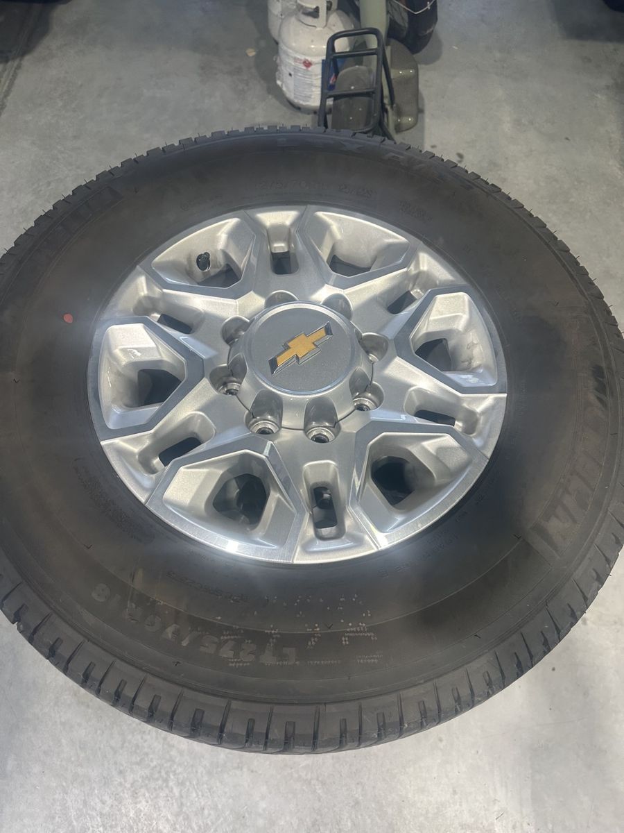 Chevy Wheels and Tires off a 2025 Chevy 3500