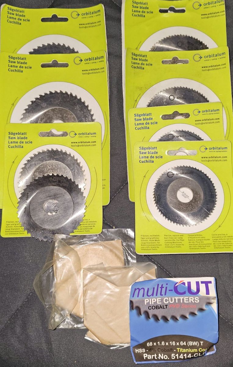 Orbitalum and Multi-Cut Pipe/Tube Cutting Saw Blades - Assorted Sizes Qty (2) of each size