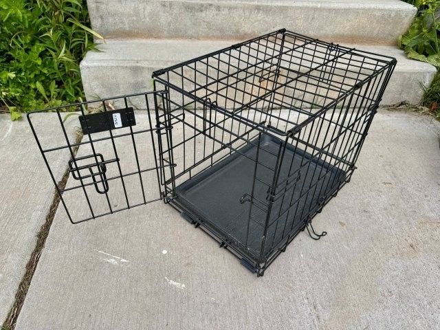 Small Folding Wire Dog Crate 18"L