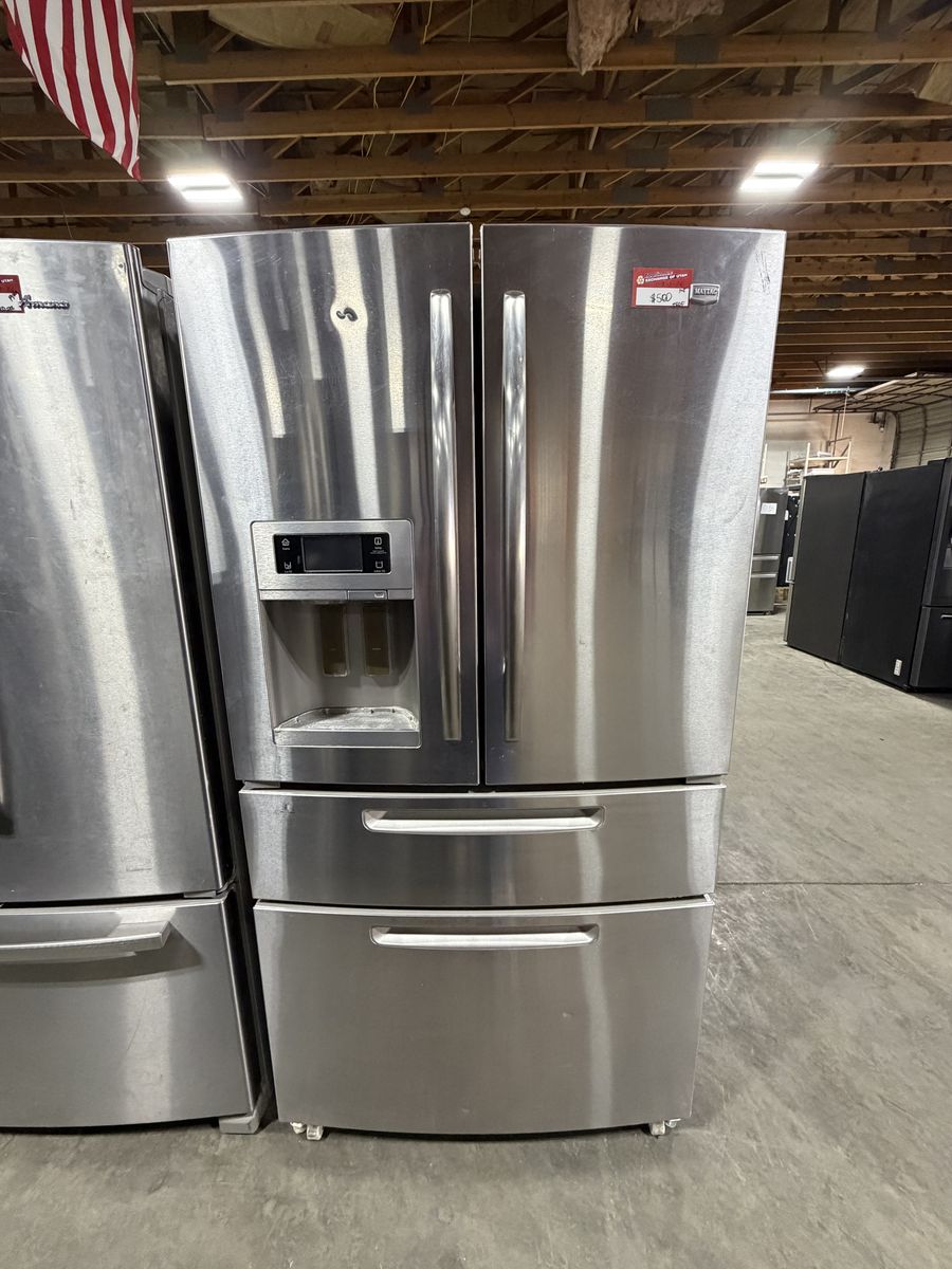 GOOD CONDITION MAYTAG 4-DOOR FRIDGE